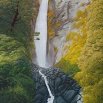 waterfall landscape art