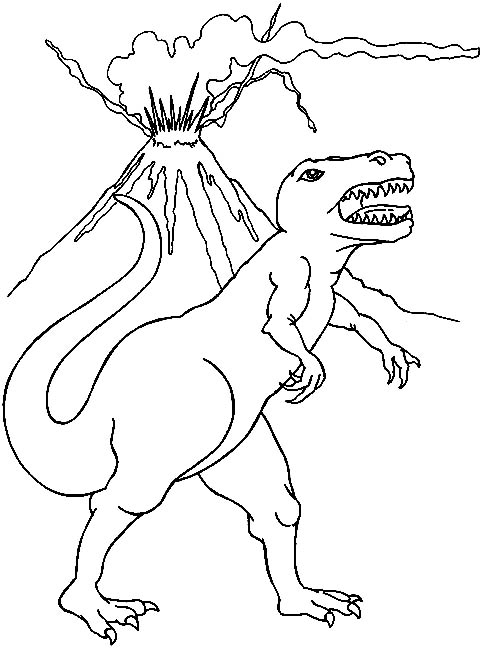 coloring pages volcano - photo #15