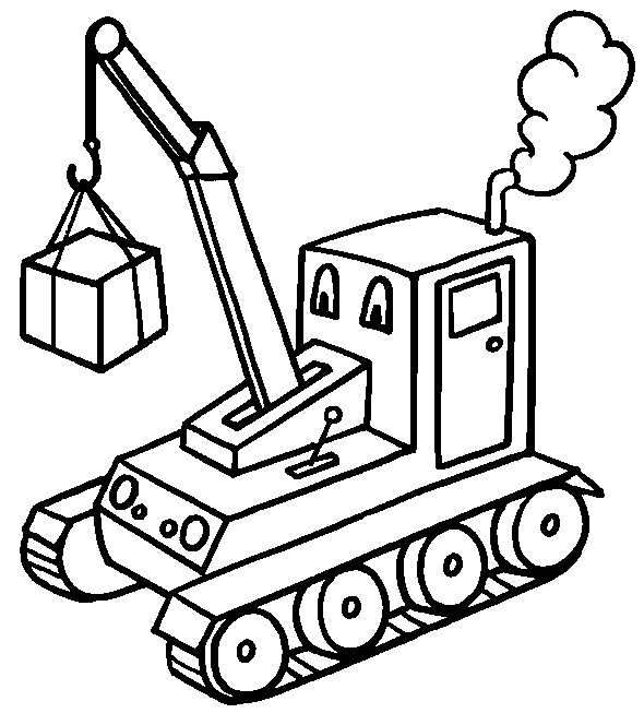 crane - Huff and Puff construction crane picture for coloring
